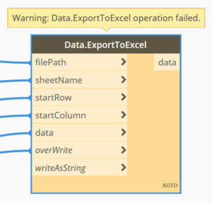 Issue Exporting to Excel | ElevateBIM